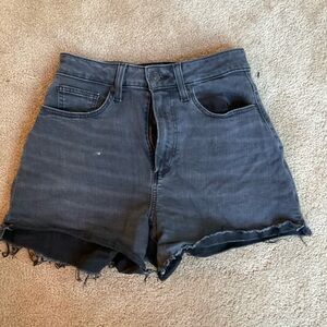 PAIGE Dark Gray Jean Shorts